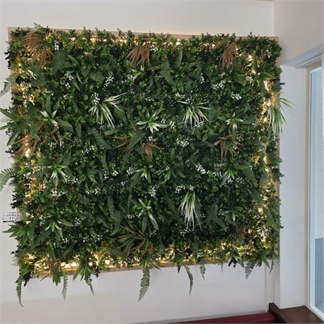 Wandbild mit Kunststoffpflanzen - ID: 17-NSF